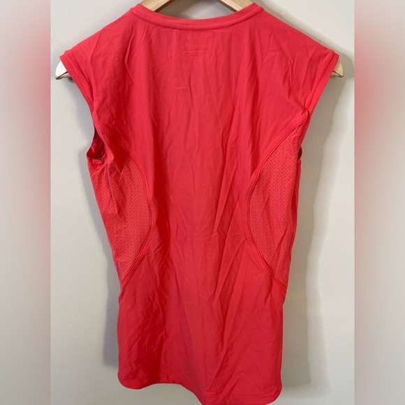 Athleta Pacifica II Tank Size Small 1/4 Zip Bright Reddish Orange - Picture 2 of 10